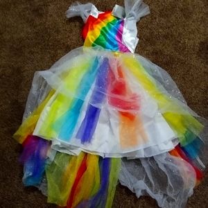 New set of 3 Rainbow dress ballet tutu medium large size 8 - 10 costume tulle